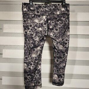 Lululemon Wunder Under Flowabunga Leggings Cropped Floral Activewear Size 10